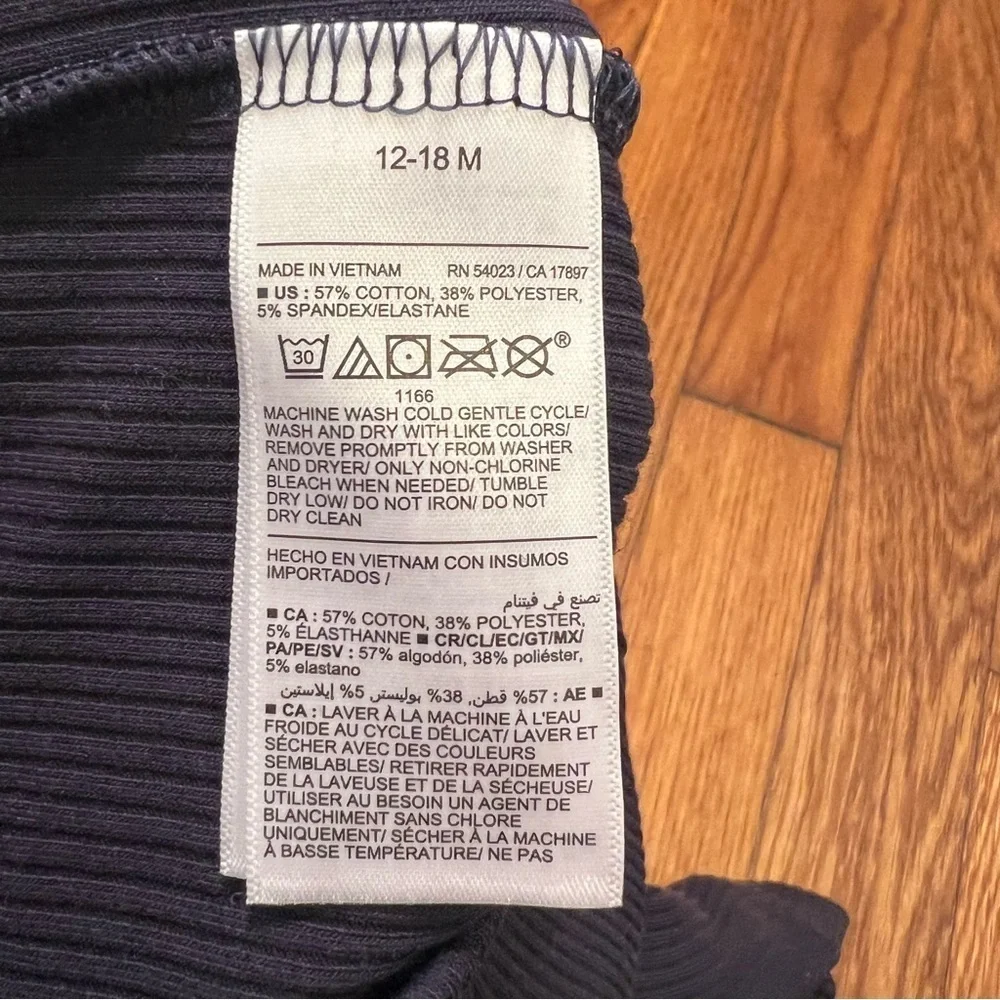 Old Navy Rib-Knit Leggings Navy Blue 12-18M